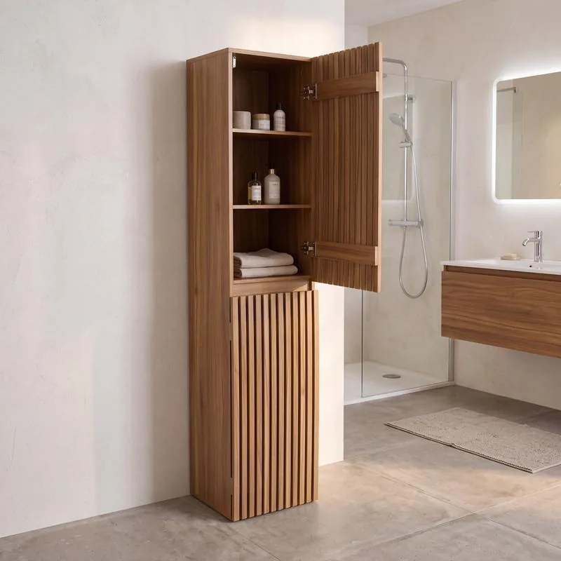 Design badkamerkast bruin – productfoto